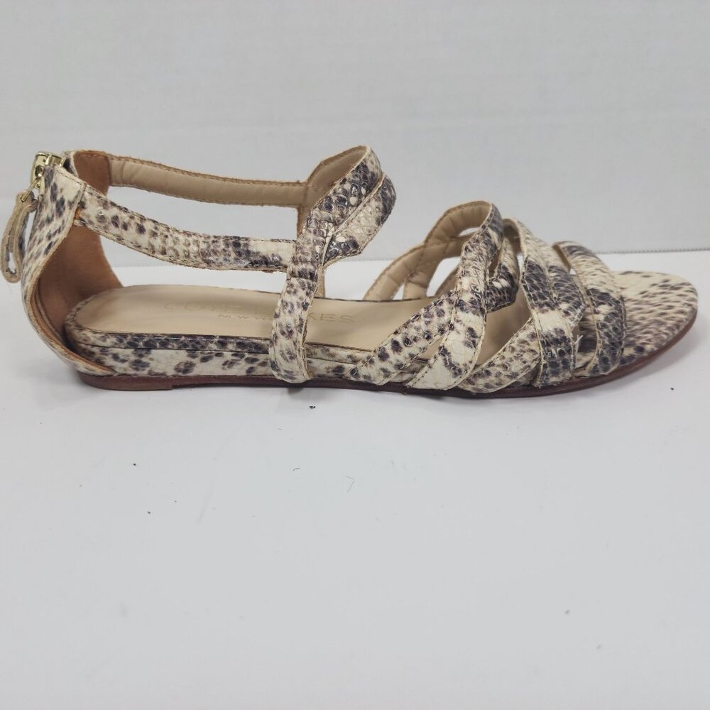 Coye Nokes Newyork Brown Grey Women Strappy Open Toe Sandal Size 37